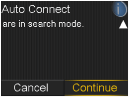 Select continue screen