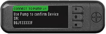 Connect to pump screen on meter image