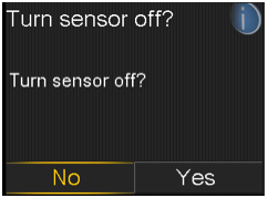 Turn sensor off screen