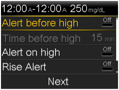 Select alert before high screen