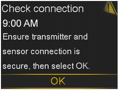 Check connection screen
