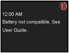 Battery not compatible screen