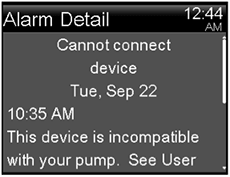 Alarm detail message