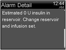 Insulin flow blocked message continued