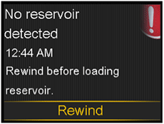 No reservoir detected screen