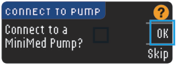 Connect to pump screen