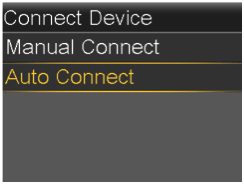 Select Auto Connect screen
