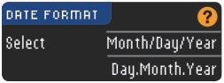 Date format screen
