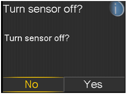 Sensor Settings screen