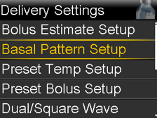 Select Basal Pattern Setup