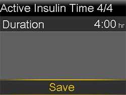 Active Insulin Duration Save