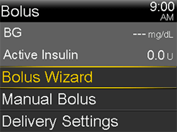 Select Bolus Wizard