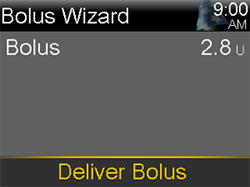 Select Deliver Bolus