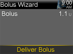 Select Deliver Bolus