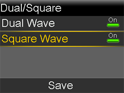 Select Dual/Square Wave