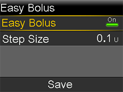 Select Easy Bolus
