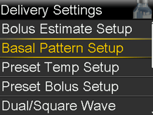 Select Basal Pattern Setup