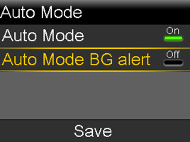 Select Auto Mode BG