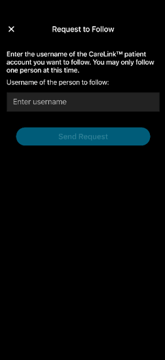 send request screen