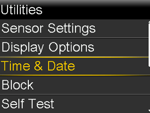 Updating Time and Date - Select Time & Date