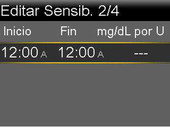 Select Entering Bolus Wizard™ settings screen