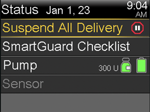 Suspended all delivery screen