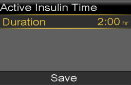 select Duration screen