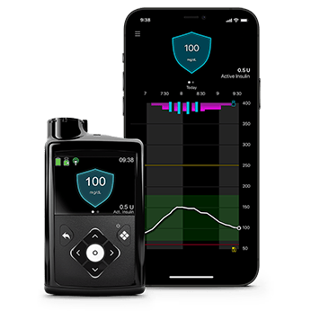 The MiniMed 780G system with MiniMed mobile app on phone