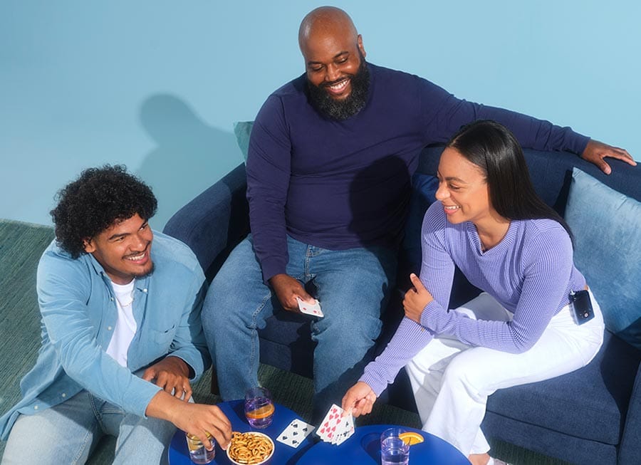 Friends playing cards