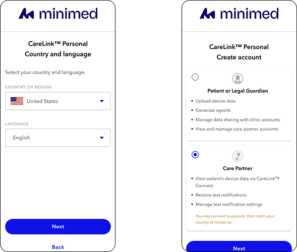 Complete initial setup screen