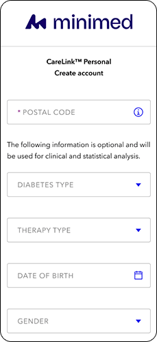 Enter additional profile details screen