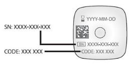 Close up of CODE label on inserter
