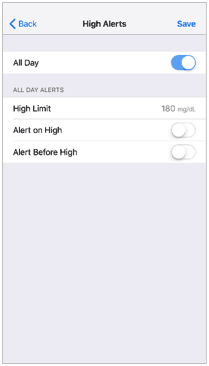 All Day alert toggle on