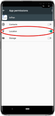 enable location permissions screen