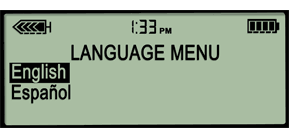 Language menu