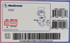 Medtronic infusion set box label image